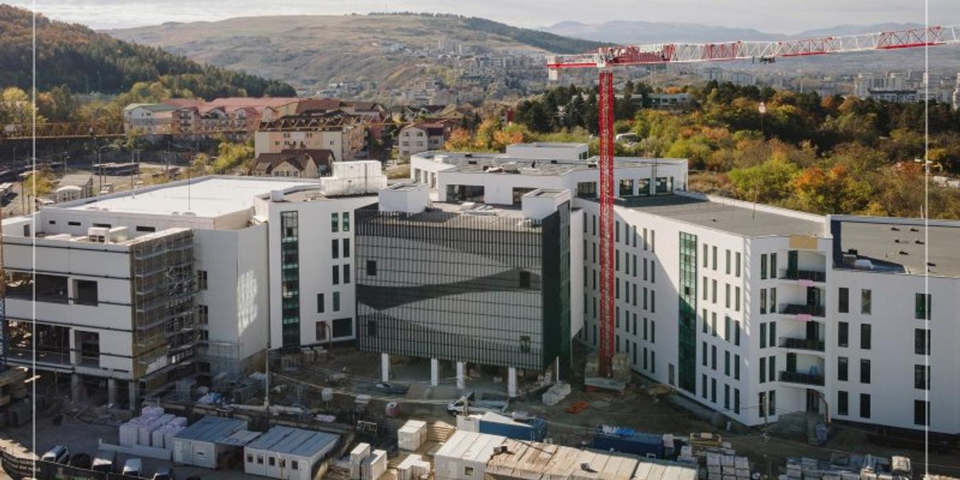 Lucrările la șantierul Academiei de Muzică din cartierul Mănăștur din Cluj-Napoca sunt aproape gata