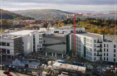 Lucrările la șantierul Academiei de Muzică din cartierul Mănăștur din Cluj-Napoca sunt aproape gata