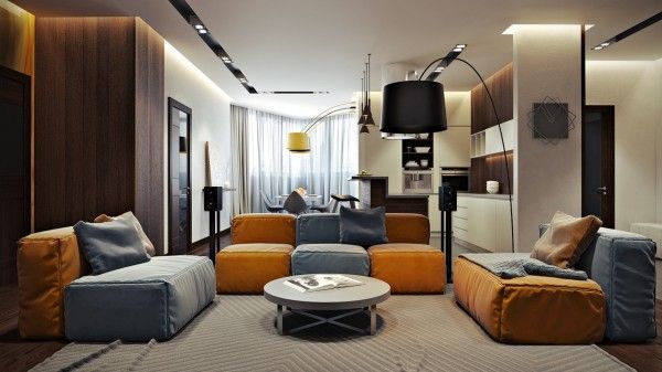 Livinguri de vis cu texturi si motive creative