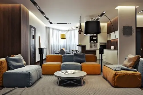 Livinguri de vis cu texturi si motive creative