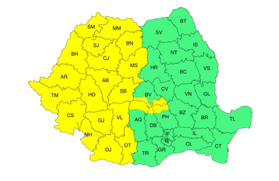 Atenție! ANM a emis un cod galben de vânt pentru Cluj