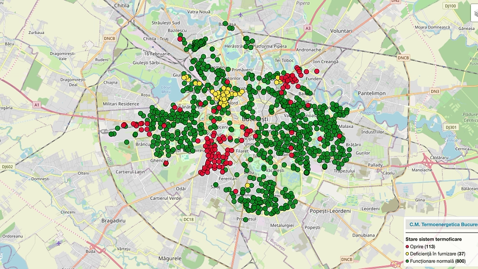 Peste 2.300 de blocuri din București, afectate de probleme cu apa caldă. Majoritatea nu au deloc.