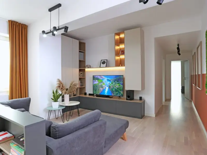 Amenajare in tonuri neutre apartament de 4 camere din Bucuresti