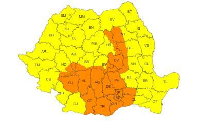 Atenție! Avertizare cod galben de vreme rea, averse şi vânt puternic pentru județul Cluj