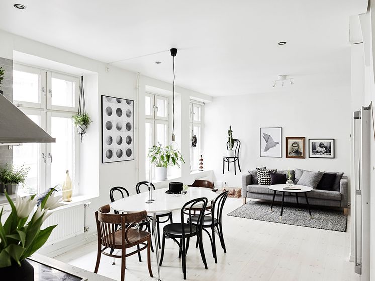 Vechi si nou intr-o amenajare autentic scandinava