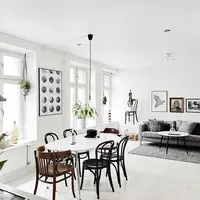 Vechi si nou intr-o amenajare autentic scandinava