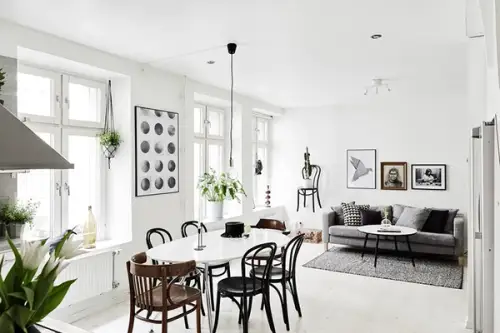 Vechi si nou intr-o amenajare autentic scandinava