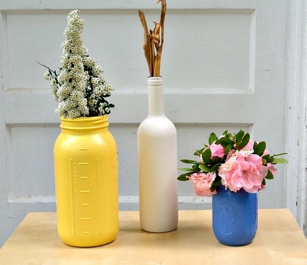 Cum sa vopsesti o sticla sau un borcan