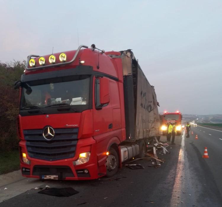 Accident rutier, în această dimineață, pe autostrada A3, pe sensul de mers Cluj-Napoca Turda