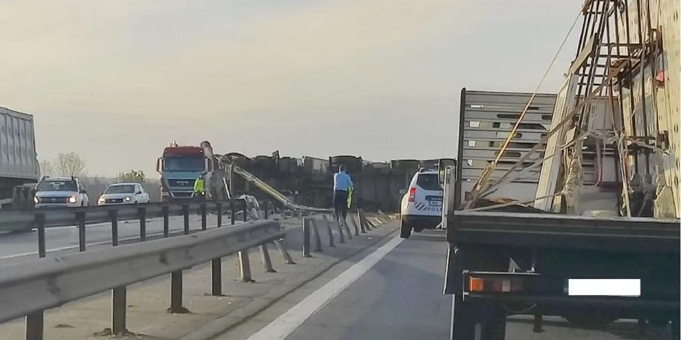 Un accident grav a avut loc în această dimineață pe Autostrada A1 București-Pitești