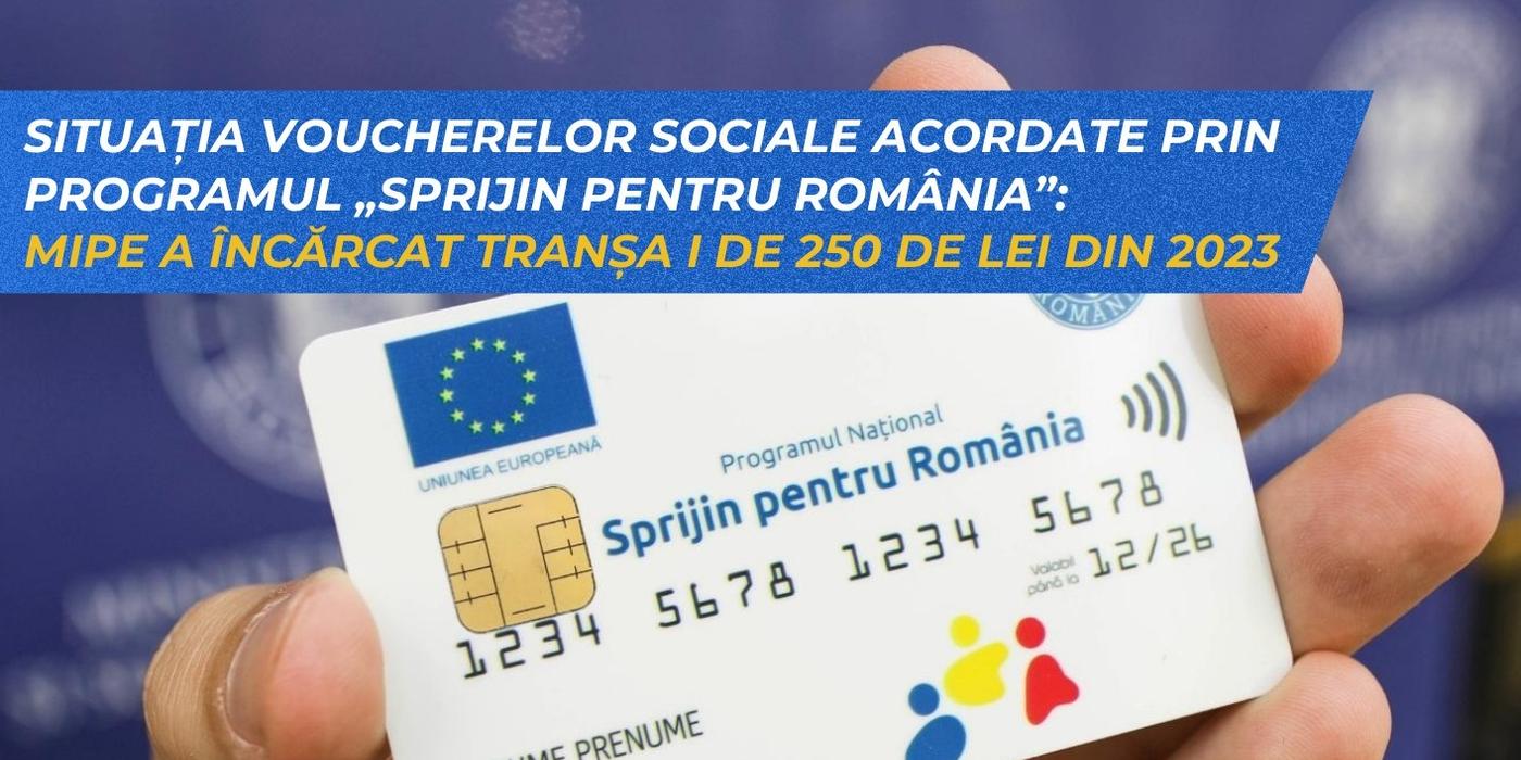 MIPE: Cardurile pentru alimente şi mese calde au fost alimentate cu o nouă tranşă de 250 de lei / 2,4 milioane de români au primit ajutorul, oferit prin programul „Sprijin pentru România”