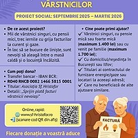 Asociația Sf. Hristofor organizează acțiunea caritabilă „Fiți Lumina și căldura vârstnicilor”