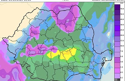 Ciclonul mediteranean „ADEL” aduce ploi abundente, vânt puternic și răcire accentuată în România