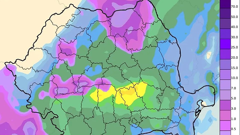 Ciclonul mediteranean „ADEL” aduce ploi abundente, vânt puternic și răcire accentuată în România