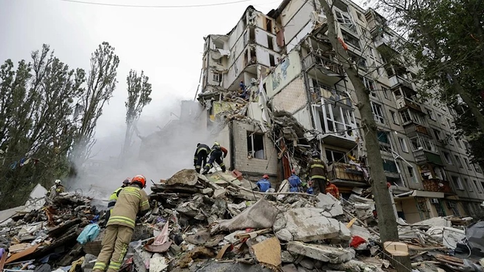 Momentul în care apărătorii Ucrainei doboară o rachetă Iskander lansată asupra Kievului