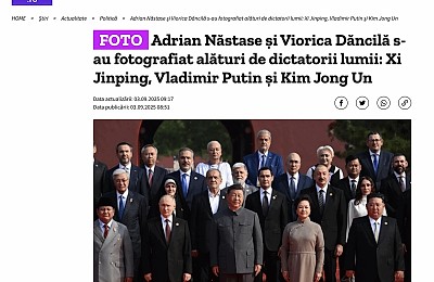 De ce apare Adrian Năstase în poză cu Xi și Putin? Explicația scandalului politic al momentului