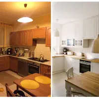 O reamenajare cu stil pentru o bucatarie de 8 mp foto inainte si dupa