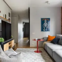 Reamenajare moderna cu elemente diversificate pentru un cuplu de tineri