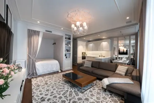 Stil clasic cu accente moderne in amenajarea unui apartament de 67 mp pentru o familie cu 2 copii