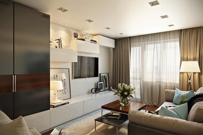 Amenajarea superba a unui apartament cu 2 camere de 45 mp