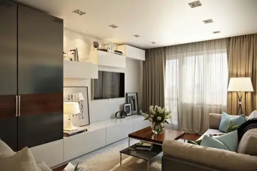 Amenajarea superba a unui apartament cu 2 camere de 45 mp