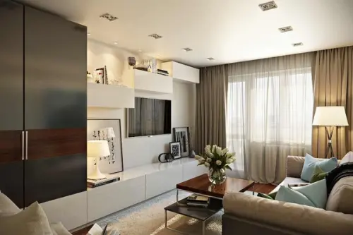 Amenajarea superba a unui apartament cu 2 camere de 45 mp