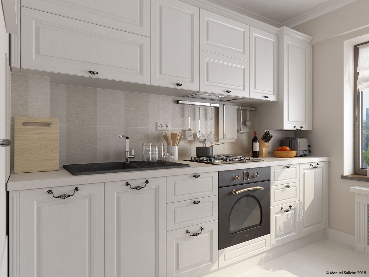 Amenajare de bucatarie  eleganta si rafinament in spirit clasic