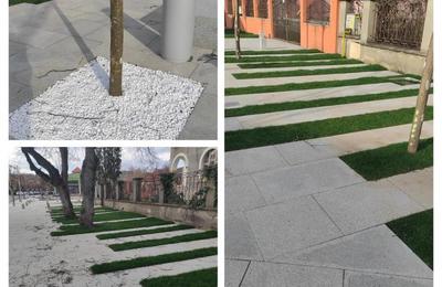 Spațiul verde de pe strada Sigismund Toduță a fost decorat cu piatră