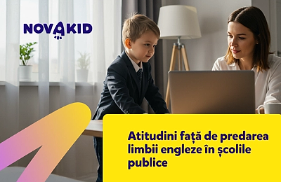 Sondaj Novakid: 69% dintre părinții români și-au înscris sau plănuiesc să-și înscrie copiii la cursuri complementare de engleză