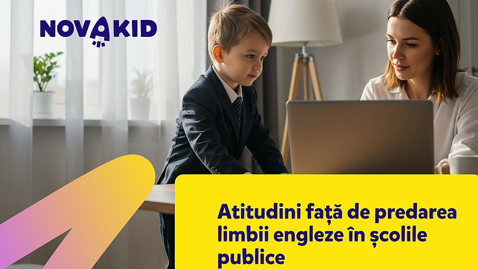 Sondaj Novakid: 69% dintre părinții români și-au înscris sau plănuiesc să-și înscrie copiii la cursuri complementare de engleză