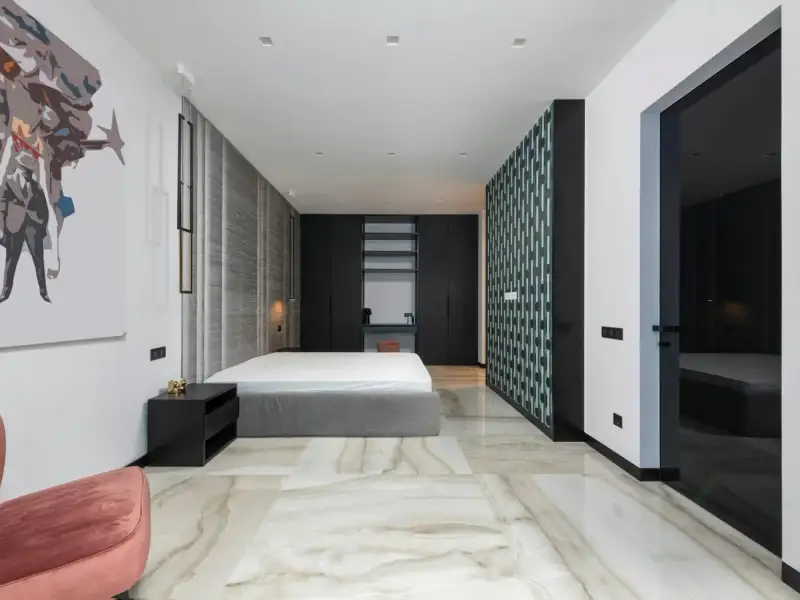 Pardoseală din marmură în dormitor: Avantaje și dezavantaje