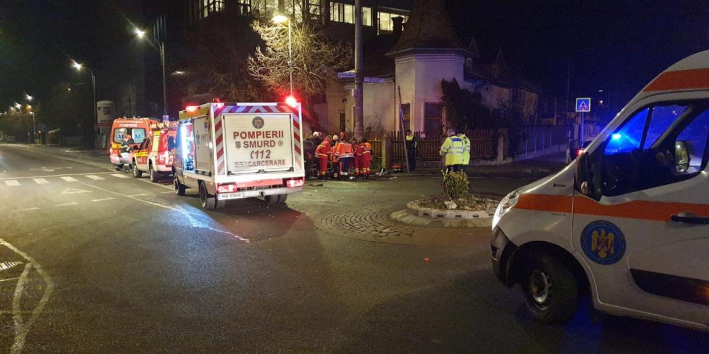 Accident rutier mortal pe o stradă din Cluj-Napoca. Un tânăr s-a răsturnat cu mașina