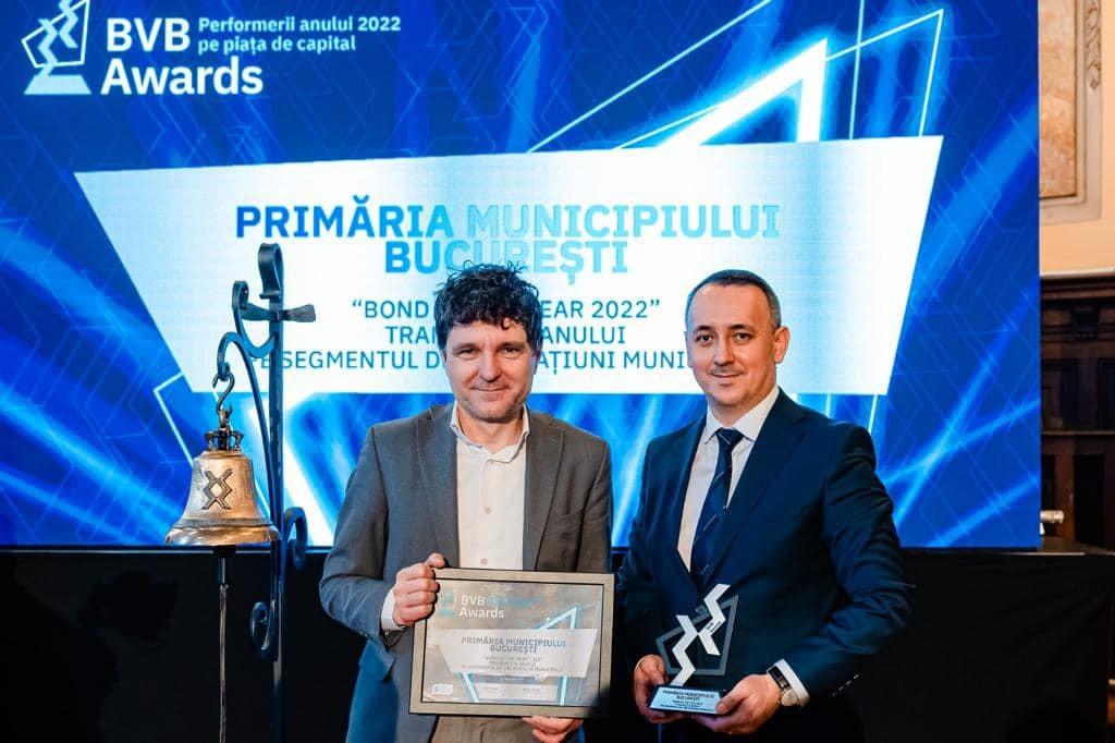N. Dan: Primăria Municipiului Bucureşti a fost premiată în cadrul galei Bursei de Valori Bucureşti pentru obligaţiunile de 555 de milioane de lei listate în primăvara anului 2021