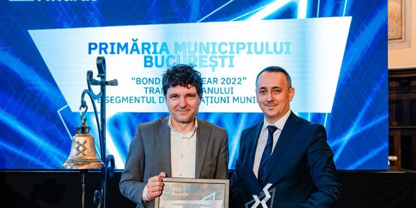 N. Dan: Primăria Municipiului Bucureşti a fost premiată în cadrul galei Bursei de Valori Bucureşti pentru obligaţiunile de 555 de milioane de lei listate în primăvara anului 2021