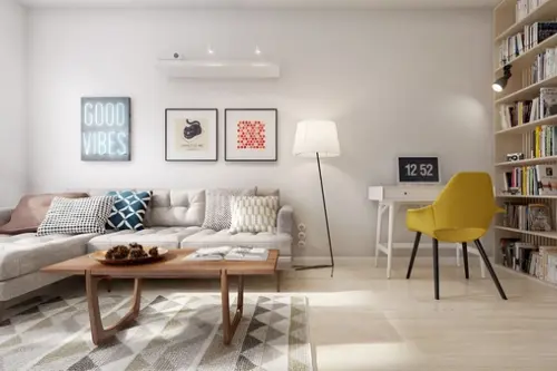 Apartament de 60 mp inspiratie retro intr-un decor contemporan