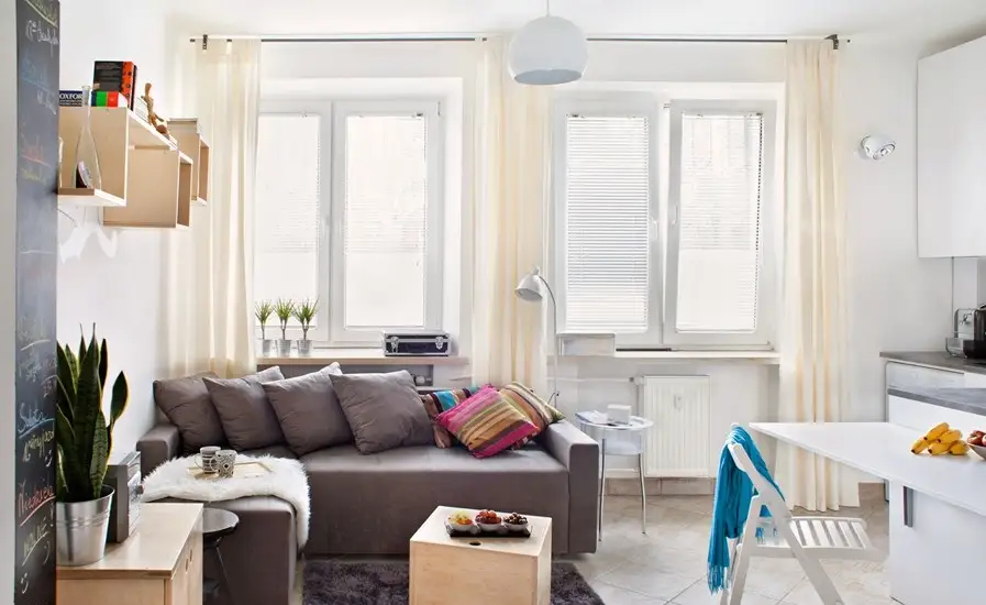 Un studio de 30 metri patrati vesel amenajat