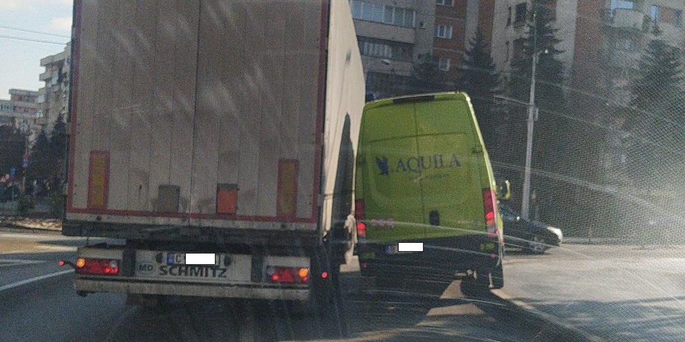 Un șofer de camion a încălcat regulile de circulație, punând în pericol siguranța altui șofer