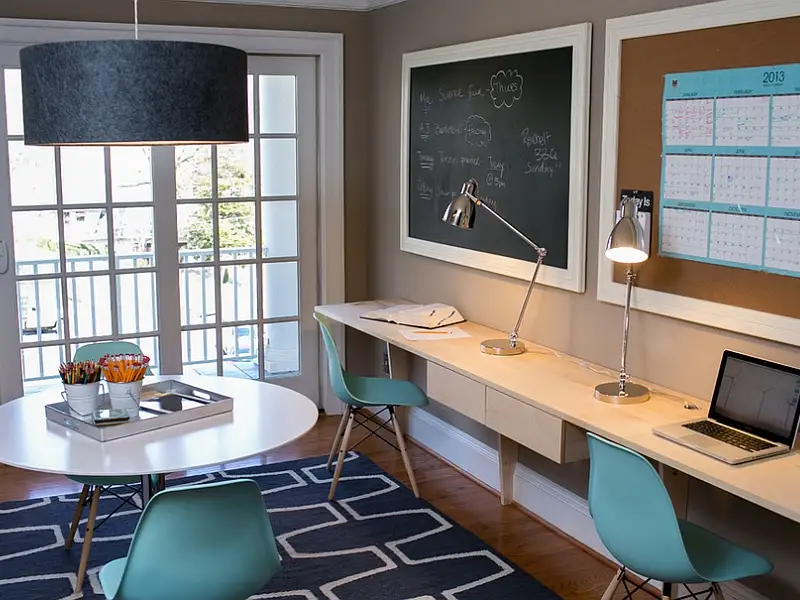 Idei pentru birou cu vopsea de tabla scolara