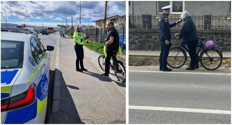 Aproape 300 de bicicliști și trotinetiști, amendați de polițiști în perioada 1-7 aprilie pentru încălcarea regulilor de circulație