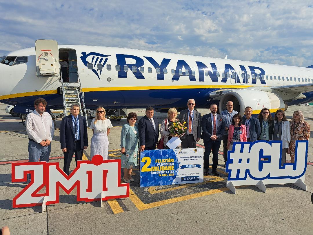 Aeroportul Internațional Avram Iancu Cluj a sărbătorit pasagerul cu numărul 2 milioane în anul 2023