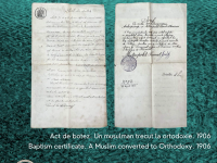 Dincolo de credință și comunitate: Actul de botez din 1906 al unui musulman, exponatul lunii la MINAC