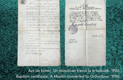 Dincolo de credință și comunitate: Actul de botez din 1906 al unui musulman, exponatul lunii la MINAC