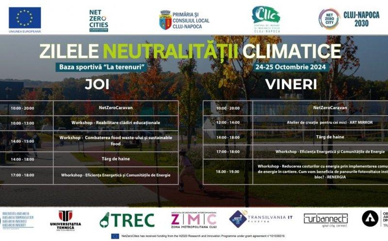 În perioada 24-25 octombrie, la Cluj-Napoca au loc Zilele Neutralității Climatice