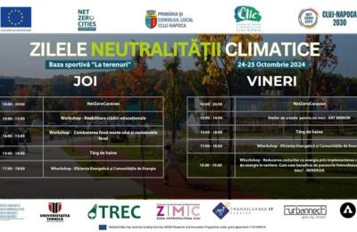 În perioada 24-25 octombrie, la Cluj-Napoca au loc Zilele Neutralității Climatice