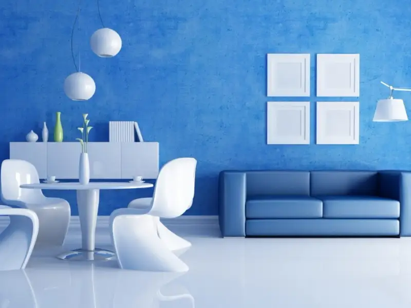 Albastrul in amenajarile interioare