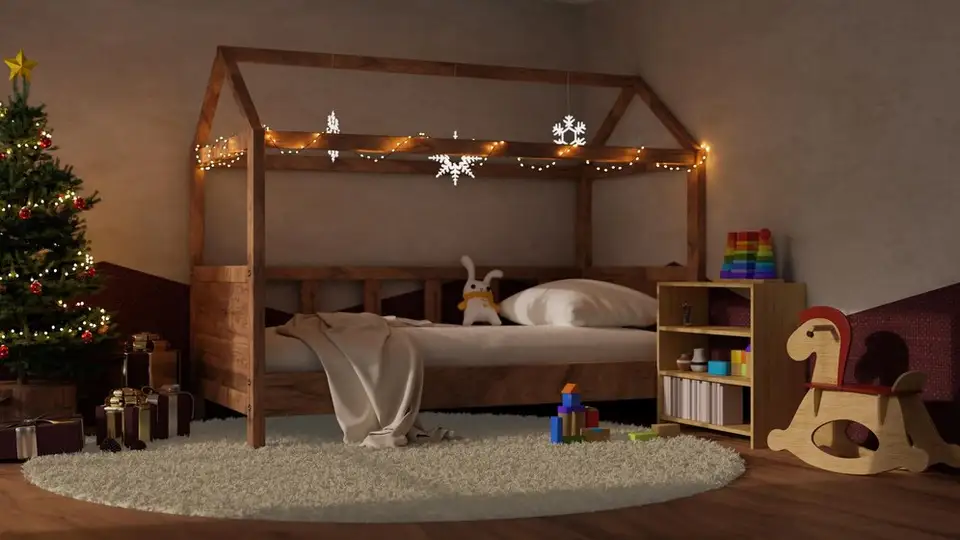 Creating a Joyful Christmas Bedroom for Kids