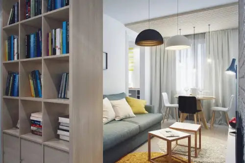 Concept de amenajare pentru un apartament de 60 mp cu 2 dormitoare