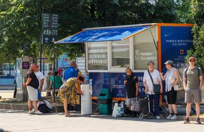 Puncte de hidratare, deschise în trei zone din Cluj-Napoca