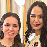 Mirabela Grădinaru, în centrul atenției la recepția de la Cotroceni de Ziua Națională