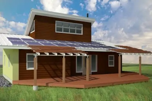 Fundatia Make It Right a lui Brad Pitt construieste 20 case pentru triburile din Montana